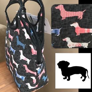 dachshund insulated lunch bag